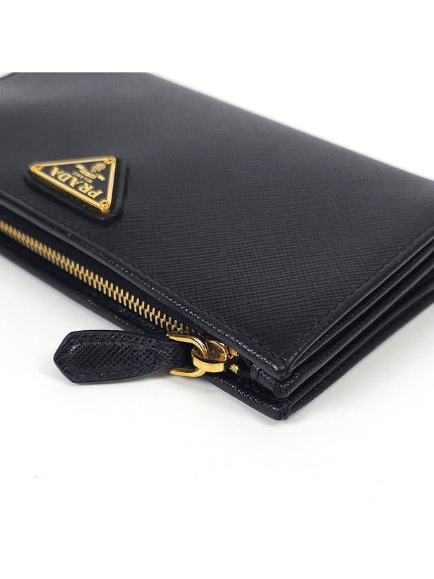 1ML009 Saffiano Triangle Triangular Logo Medium Wallet - PRADA - BALAAN 7