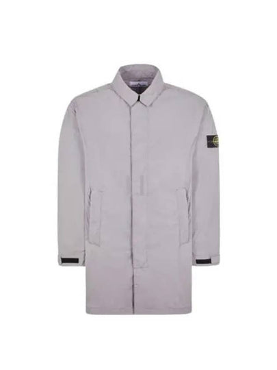 Micro Twill Compass Badge Trench Coat Dove Grey - STONE ISLAND - BALAAN 2