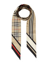 Montage Print Silk Skinny Scarf Archive Beige - BURBERRY - BALAAN 2