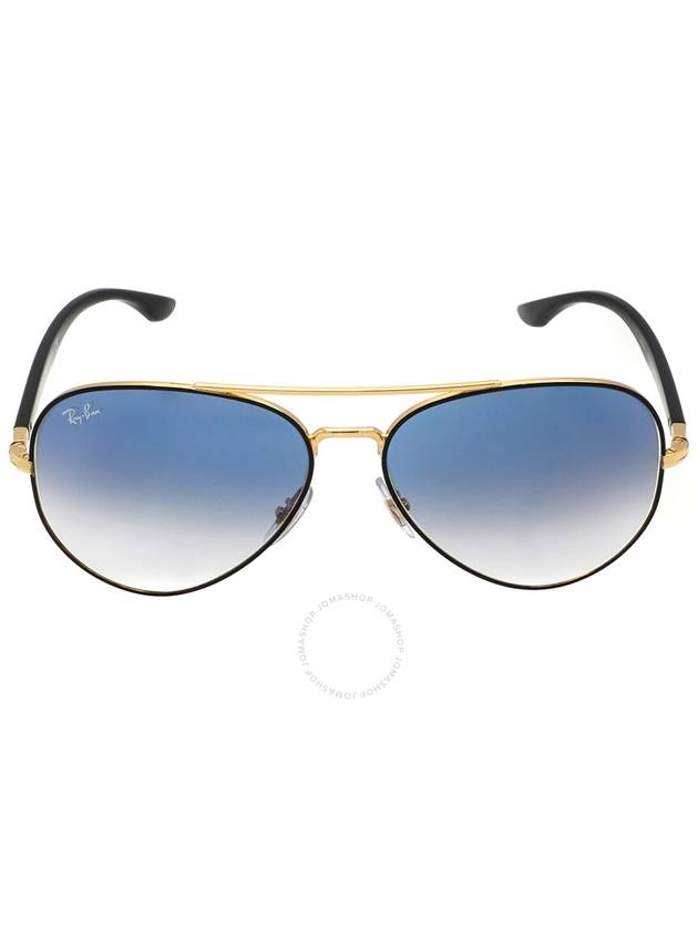 Ray Ban Light Blue Gradient Aviator Unisex Sunglasses RB3675 90003F 58 - RAY-BAN - BALAAN 1