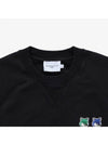 Double Monochrome Fox Head Patch Classic Sweatshirt Black - MAISON KITSUNE - BALAAN 4