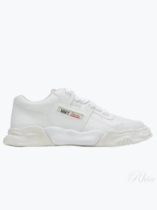 24 A08FW702 White Parker OG Sole Leather Low Sneakers - MIHARA YASUHIRO - BALAAN 1