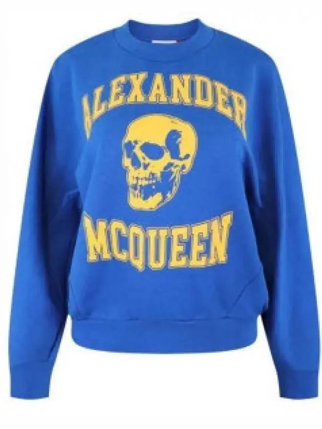 Skull Print Sweatshirt Blue - ALEXANDER MCQUEEN - BALAAN 2