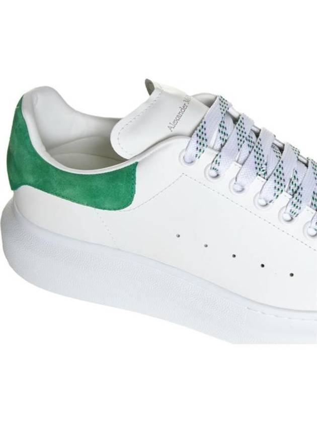 Women's Oversized Suede Tab Low Top Sneakers Green White - ALEXANDER MCQUEEN - BALAAN 4