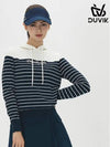 Women s striped hooded knit sweater DE3WSW261BK - DUVIK - BALAAN 3