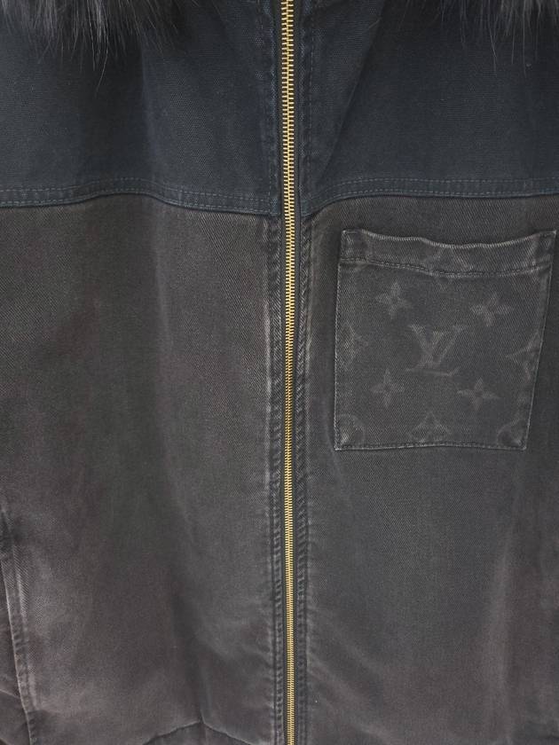 Denim blouson with fur hood 1AF771 - LOUIS VUITTON - BALAAN 3