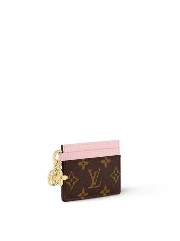 LV Charm Monogram Card Wallet Brown Pink - LOUIS VUITTON - BALAAN 5