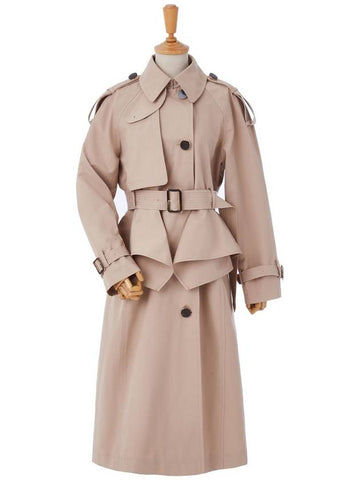 Peplum trench coatBEIGE - AOW - BALAAN 1