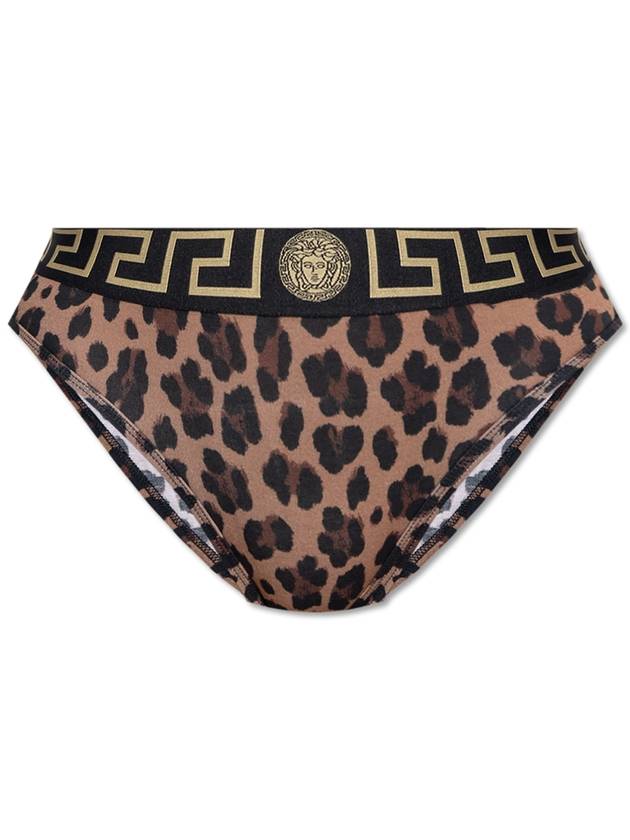 Versace Animal Print Briefs, Women's, Brown - VERSACE - BALAAN 1