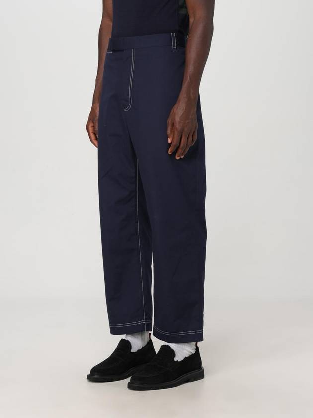 Mid rise tailored straight pants navy - THOM BROWNE - BALAAN 5