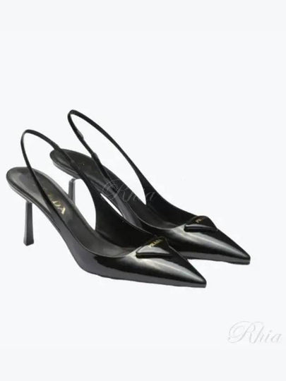 Patent Leather Slingback Heels Black - PRADA - BALAAN 2