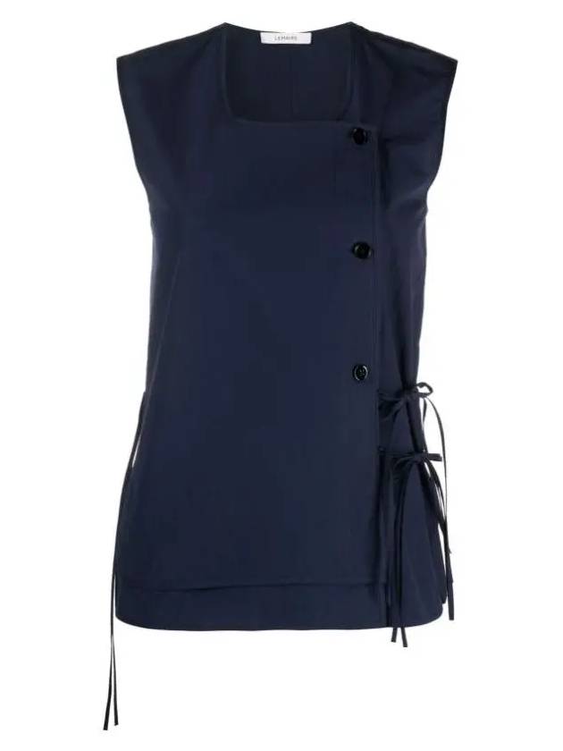 Asymmetric Layered Sleeveless Top Navy - LEMAIRE - BALAAN 3