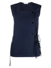 Asymmetric Layered Sleeveless Top Navy - LEMAIRE - BALAAN 2