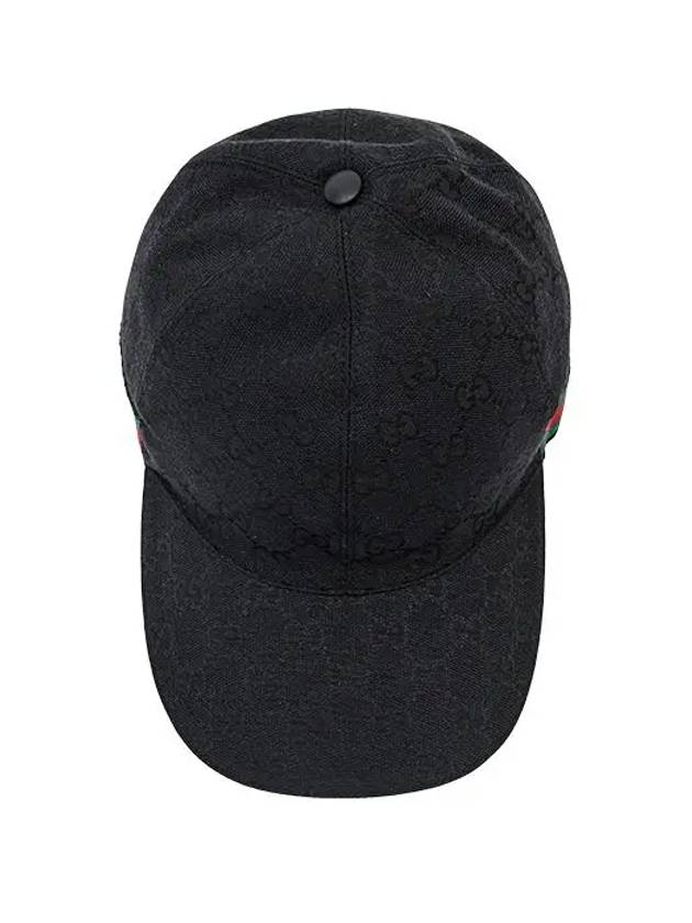 Original GG Web Supreme Canvas Baseball Ball Cap Black - GUCCI - BALAAN 7