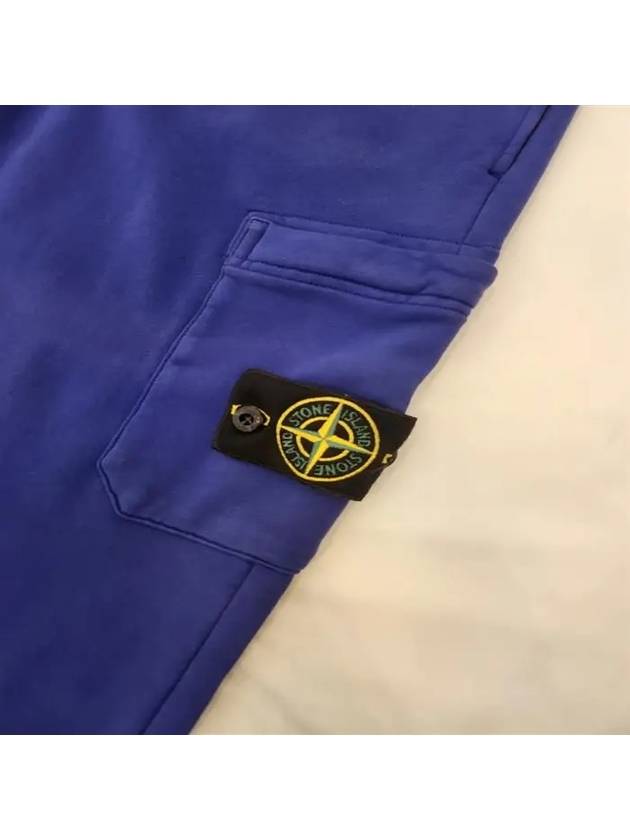 Waffen Patch Cotton Jogger Track Pants Blue - STONE ISLAND - BALAAN.