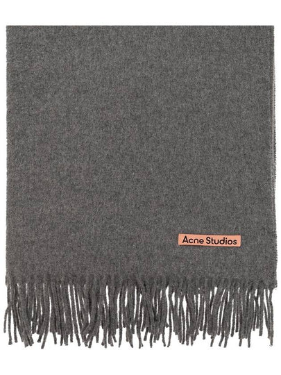 Wool Fringe Scarf Grey Melange - ACNE STUDIOS - BALAAN 2