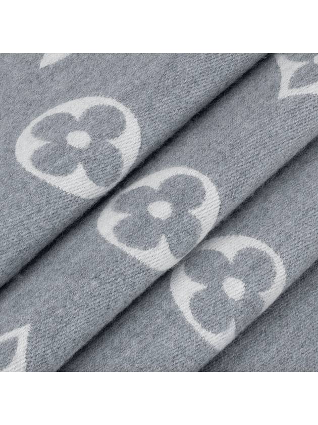 All About Monogram Wool Scarf Grey - LOUIS VUITTON - BALAAN 5