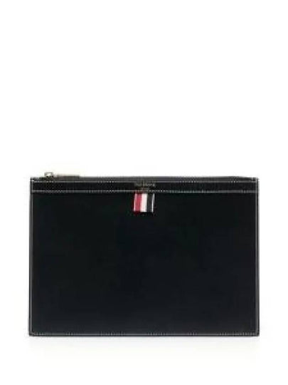 4 Bar Tab Document Clutch Bag Navy - THOM BROWNE - BALAAN 2