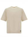 Cotton Short Sleeve T-Shirt Ivory - BURBERRY - BALAAN 2