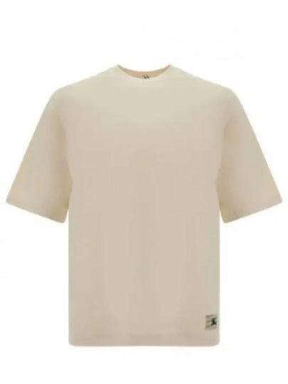 Cotton Short Sleeve T-Shirt Ivory - BURBERRY - BALAAN 2