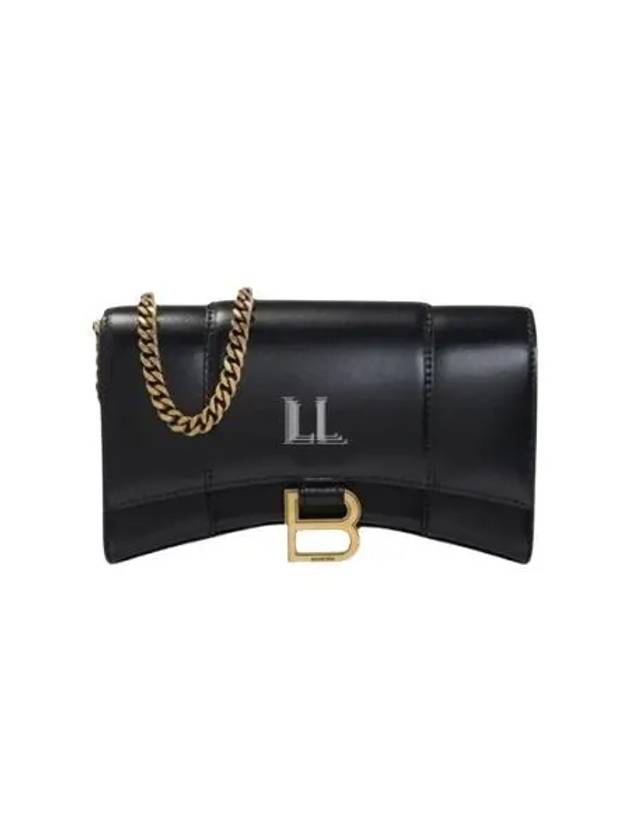 Hourglass Chain Mini Calfskin Cross Bag Black - BALENCIAGA - BALAAN 2