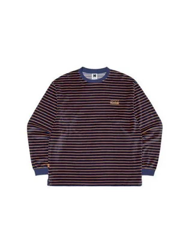 KODAK Apparel Rainbow Velvet Striped Sweatshirt PURPLE - KODO - BALAAN 1