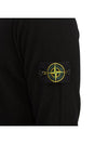 Regular Fit Crew Neck Wool Knit Top Black - STONE ISLAND - BALAAN 9