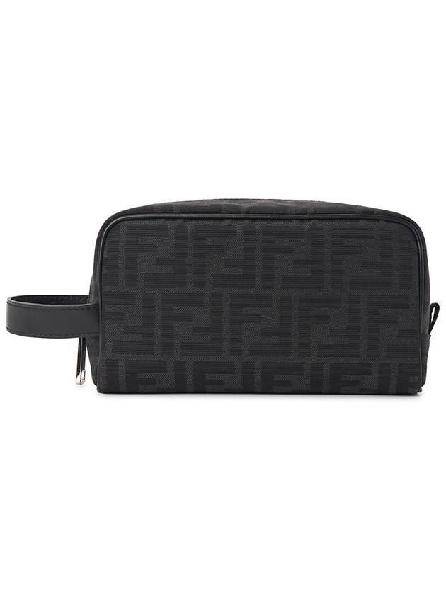 FF Jacquard Small Pouch Bag Black - FENDI - BALAAN 2