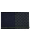 GG Microssima Two-Tone Wool Muffler Navy - GUCCI - BALAAN 2