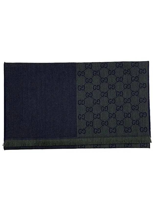 GG Microssima Two-Tone Wool Muffler Navy - GUCCI - BALAAN 2