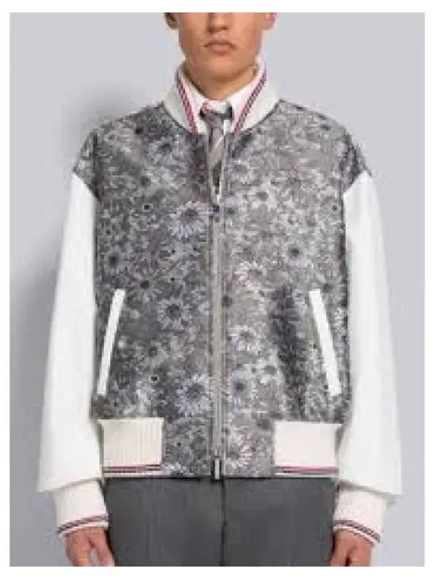 Floral Scuba Jacquard Jacker Grey - THOM BROWNE - BALAAN 2