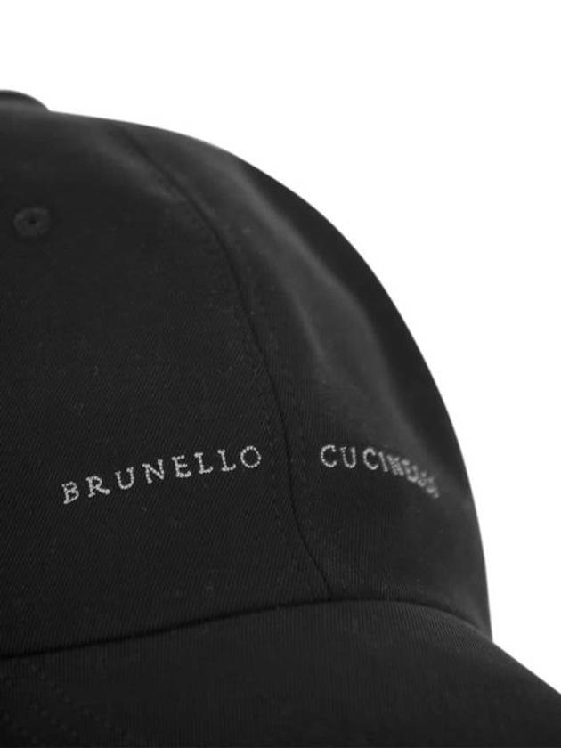 Embroidered Logo Cotton Ball Cap Black - BRUNELLO CUCINELLI - BALAAN 5