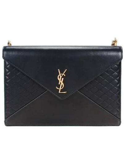 Women's Monogram Gabi Quilted Chain Shoulder Bag Black - SAINT LAURENT - BALAAN 2