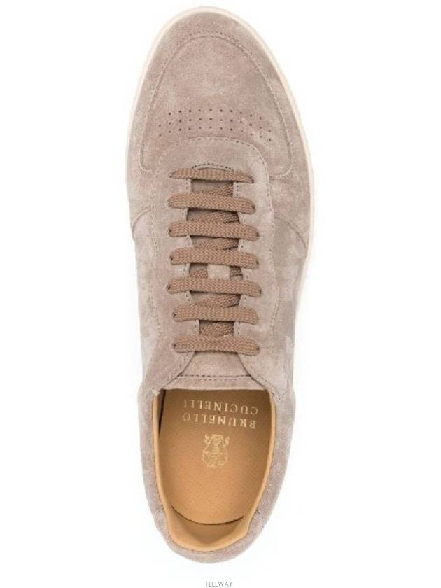 Suede Low Top Sneakers Beige - BRUNELLO CUCINELLI - BALAAN 4