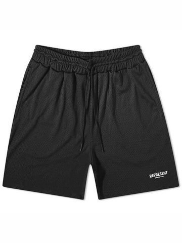 Owner Club Mesh Shorts Black - REPRESENT - BALAAN 1