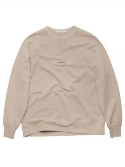 Logo Cropped Neck Oversized Fit Sweatshirt Mushroom Beige - ACNE STUDIOS - BALAAN 2