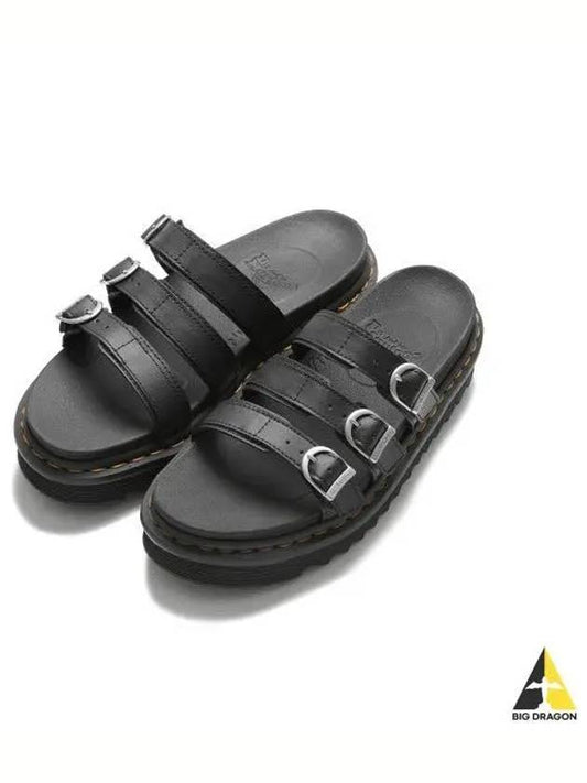 Blaire Leather Slippers Black - DR. MARTENS - BALAAN 2