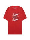 Men's Sportswear Swoosh 12MO Short Sleeve T-Shirt Red - NIKE - BALAAN 1