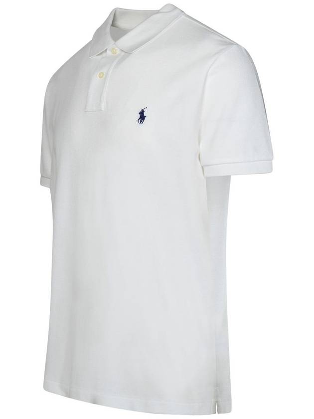 Logo Slim Fit Short Sleeve Polo Shirt White - POLO RALPH LAUREN - BALAAN 4