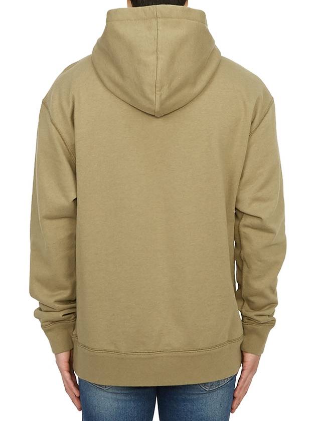 Matte Logo Print Hoodie Khaki - ISABEL MARANT - BALAAN 5