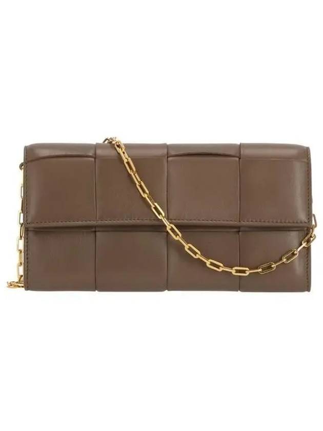 Intrecciato Chain Shoulder Bag Brown - BOTTEGA VENETA - BALAAN 2