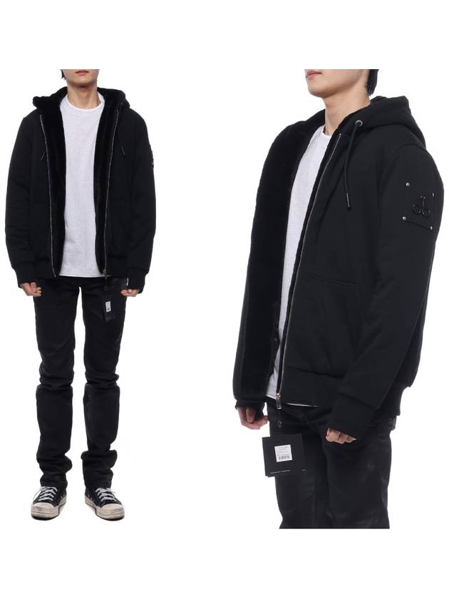 Classic Bunny Zip Up Hoodie Black Lining Black - MOOSE KNUCKLES - BALAAN 2