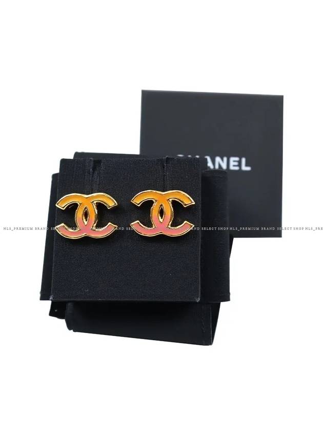 CC logo earrings orange & pink ABA137 - CHANEL - BALAAN 2