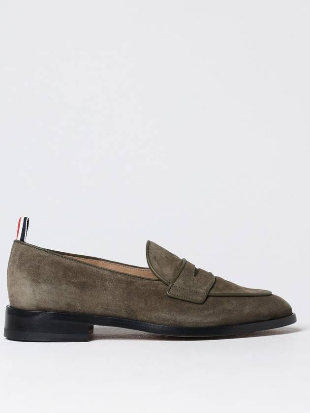 Varsity Suede Penny Loafers Dark Green - THOM BROWNE - BALAAN 2