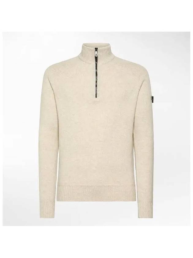 BRAILLE half zip up knit ivory - PEUTEREY - BALAAN 1