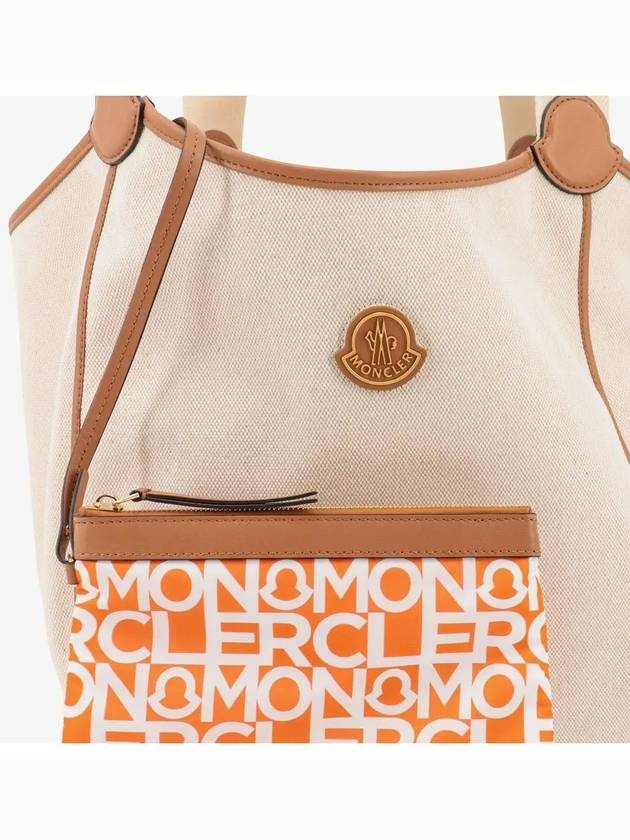 Nalani Canvas Tote Bag Beige - MONCLER - BALAAN 6