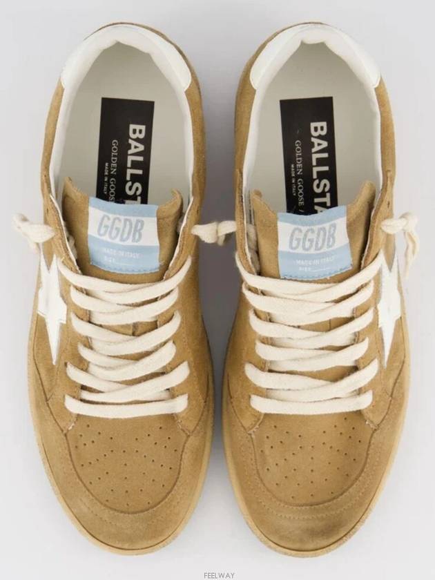 Ball Star Suede Low Top Sneakers Brown - GOLDEN GOOSE - BALAAN 7