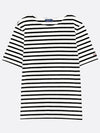 Levant Modern Striped Short Sleeve T-Shirt Black - SAINT JAMES - BALAAN 2