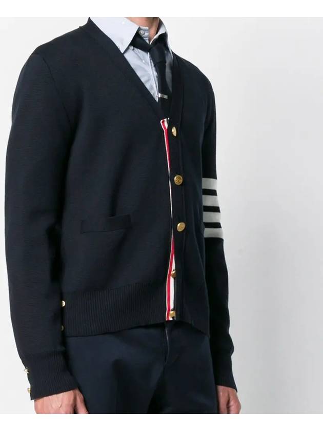 Milano Stitch 4 Bar Cardigan Navy - THOM BROWNE - BALAAN 4