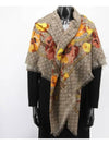 GG Flower Square Shawl Wool Muffler Yellow - GUCCI - BALAAN 3